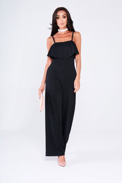 Black Frill Jumpsuit