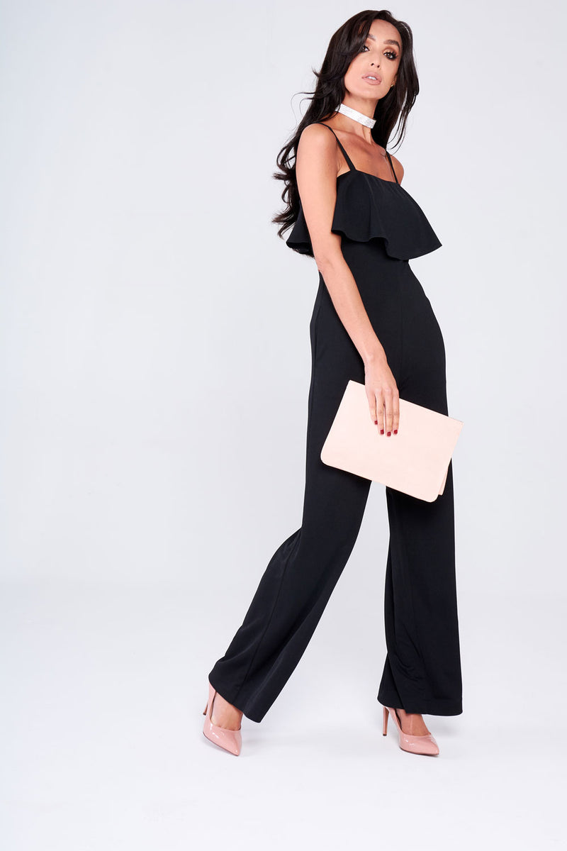 Black Frill Jumpsuit