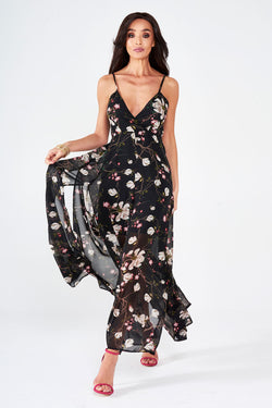 Printed Chiffon Maxi Dress