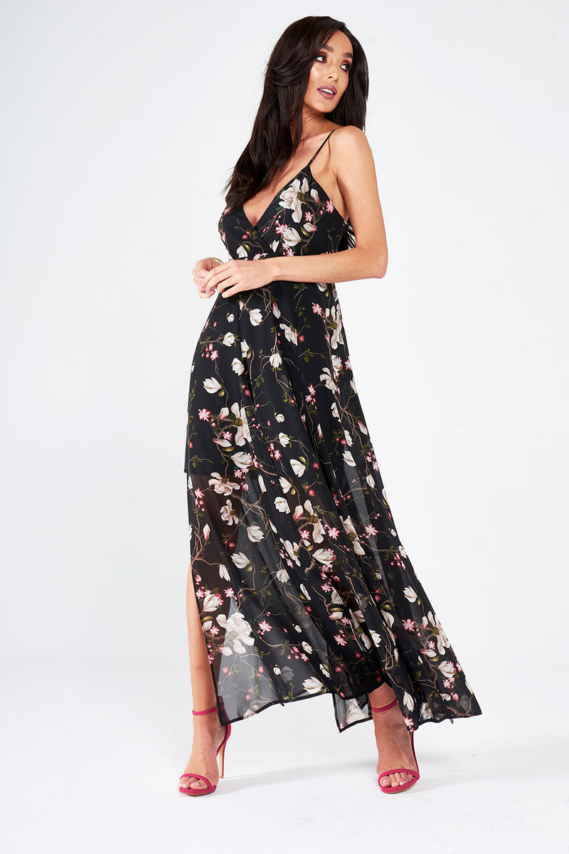 Printed Chiffon Maxi Dress