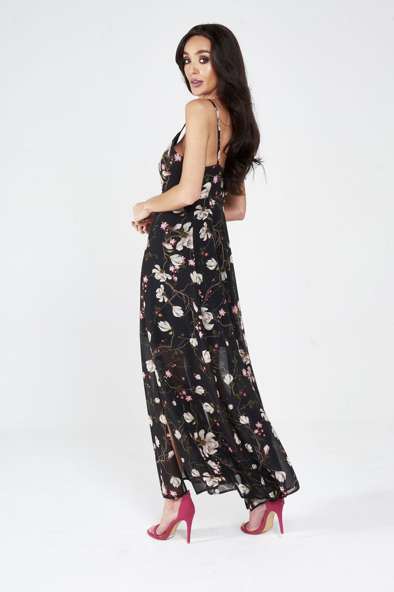 Printed Chiffon Maxi Dress